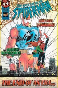 Spectacular Spiderman the end of an era comic cover personal copy